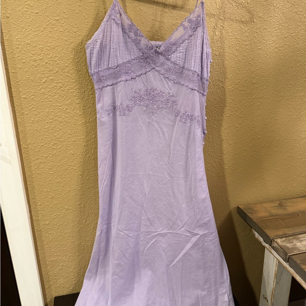 Free People Lavender Lace Chemise